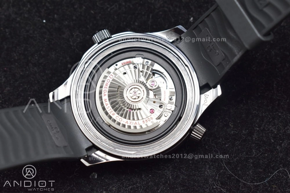 QuickDry Seamaster 300m 43.5mm Black Ceramic VSF 1:1 Best Edition Black Dial on Black Rubber Strap A 1066