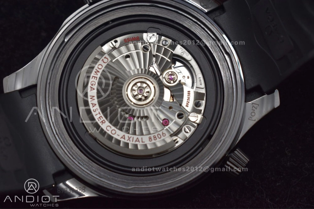 QuickDry Seamaster 300m 43.5mm Black Ceramic VSF 1:1 Best Edition Black Dial on Black Rubber Strap A 1066
