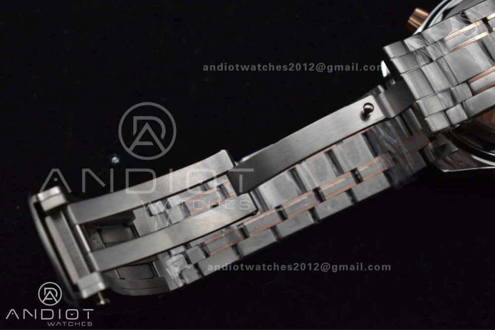 Durable Seamaster 300m Chrono SS RG OMF 1:1 Best Edition Black Dial on SS Strap A 63
