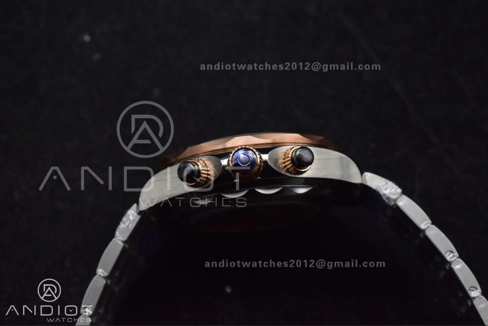 Durable Seamaster 300m Chrono SS RG OMF 1:1 Best Edition Black Dial on SS Strap A 63