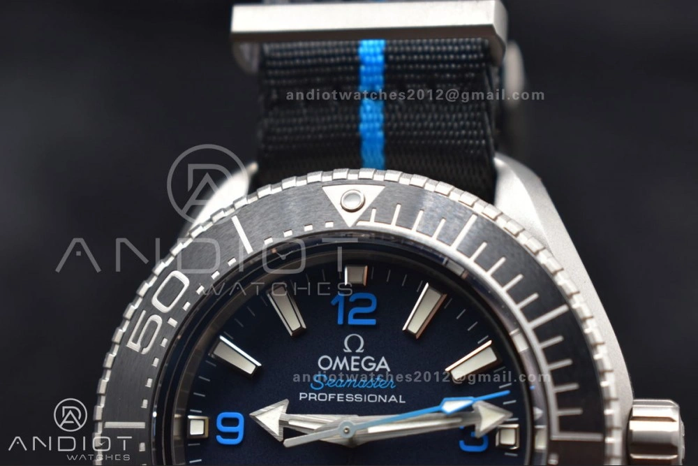 Seamaster 6000M Ultra Deep SS SBF 1:1 Best Edition Black Dial on Black Nylon Strap A8912 Super Clone Resilient 7