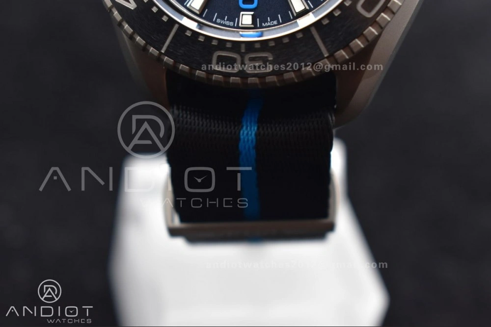 Seamaster 6000M Ultra Deep SS SBF 1:1 Best Edition Black Dial on Black Nylon Strap A8912 Super Clone Resilient 7