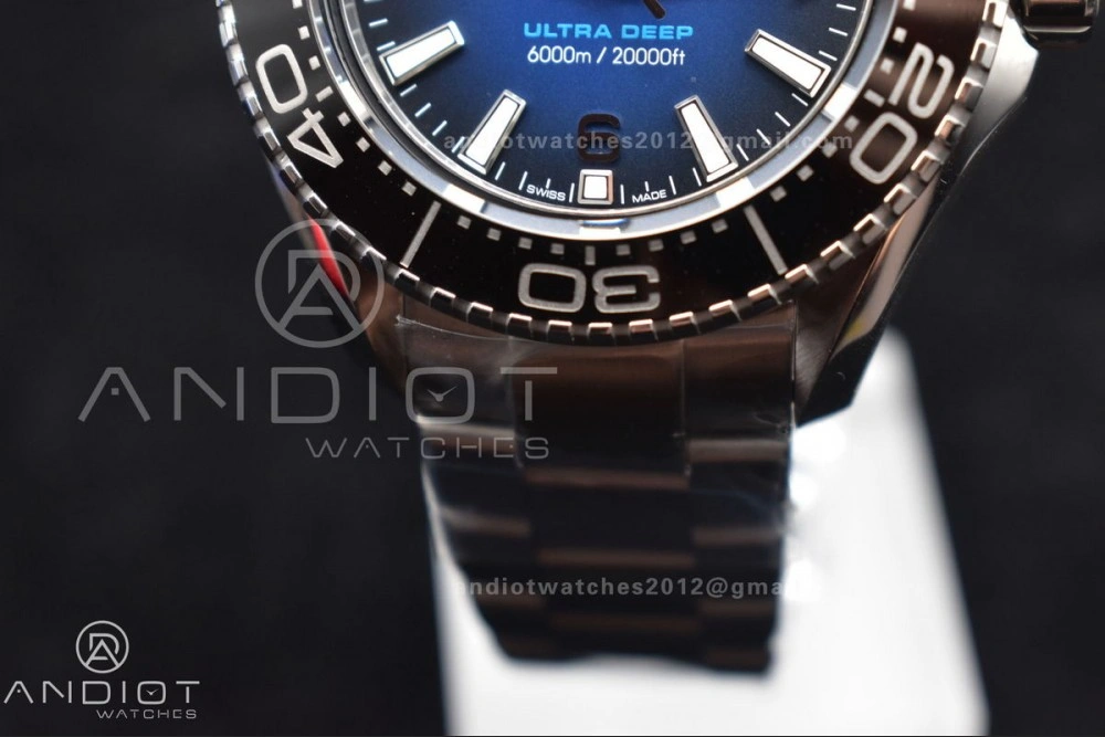 Seamaster 6000M Ultra Deep SS SBF 1:1 Best Edition Deep Blue Dial on SS Bracelet A8912 Super Clone WellDesigned 20