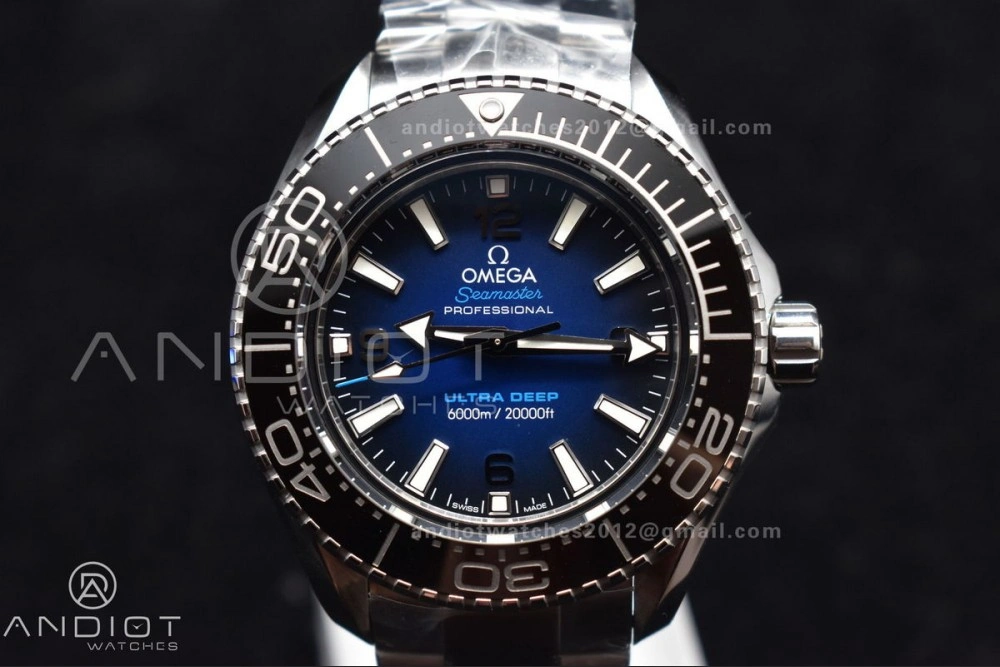 Seamaster 6000M Ultra Deep SS SBF 1:1 Best Edition Deep Blue Dial on SS Bracelet A8912 Super Clone WellDesigned 20