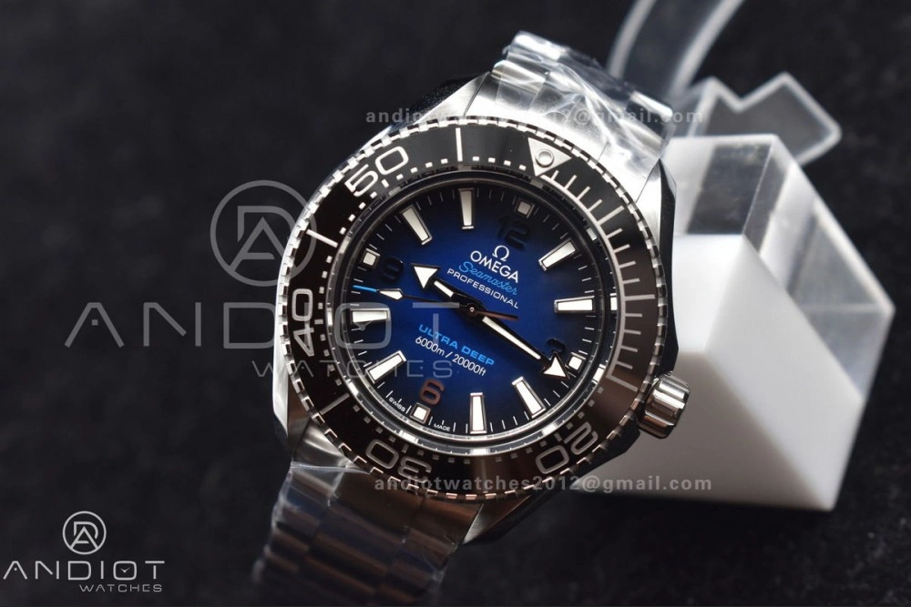 Seamaster 6000M Ultra Deep SS SBF 1:1 Best Edition Deep Blue Dial on SS Bracelet A8912 Super Clone WellDesigned 20