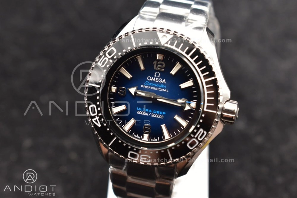Seamaster 6000M Ultra Deep SS TF 1:1 Best Edition Blue Dial Black Ceramic Bezel on SS Bracelet A Versatile 68