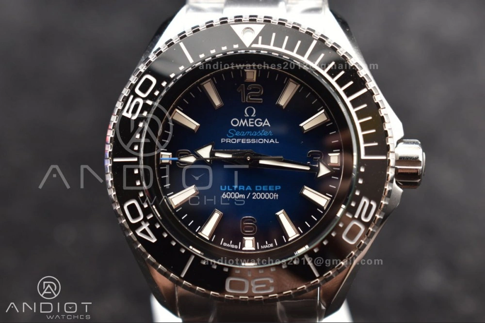Seamaster 6000M Ultra Deep SS TF 1:1 Best Edition Blue Dial Black Ceramic Bezel on SS Bracelet A ModernLook 1071