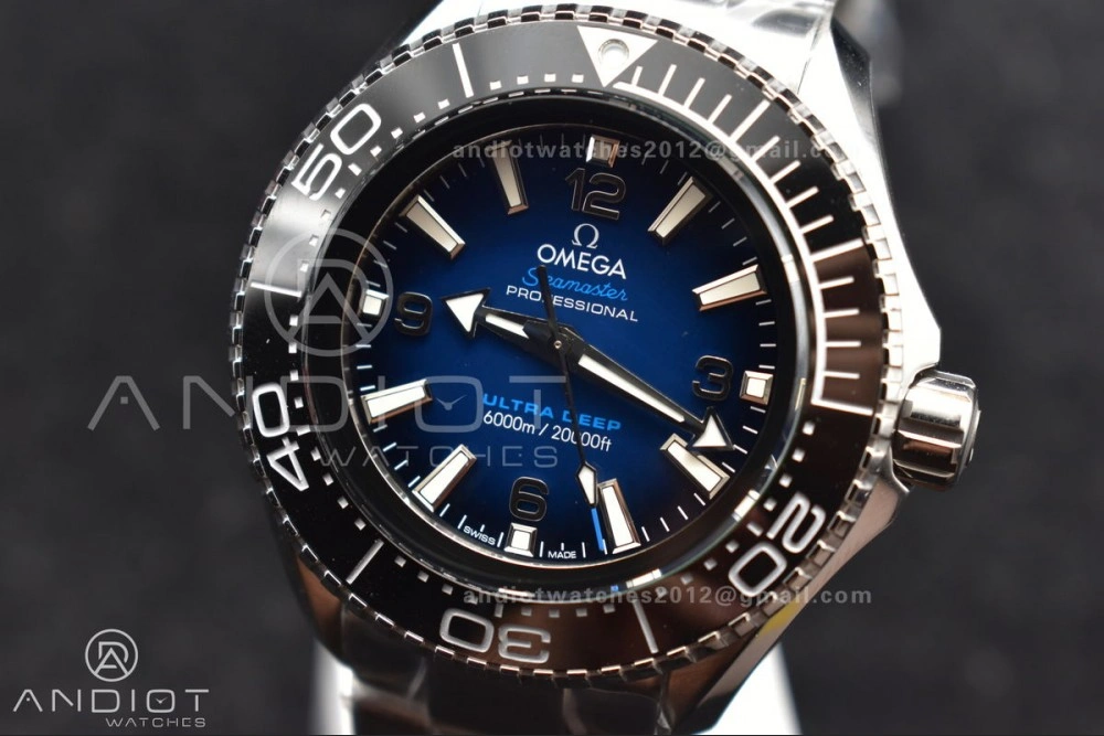 Seamaster 6000M Ultra Deep SS TF 1:1 Best Edition Blue Dial Black Ceramic Bezel on SS Bracelet A ModernLook 1071