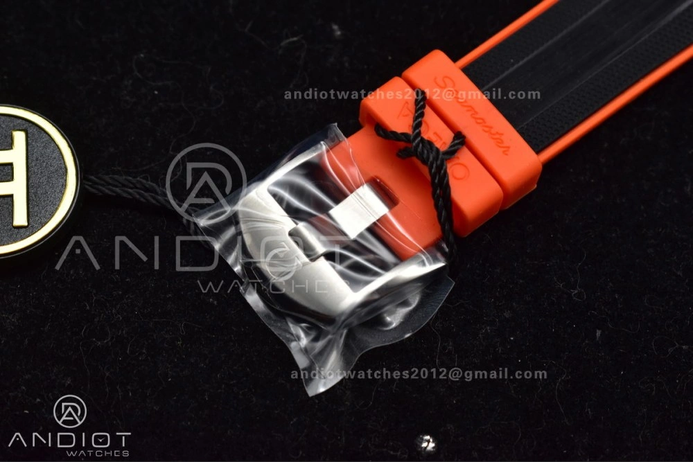 SoftTouch Seamaster 6000M Ultra Deep SS TF 1:1 Best Edition Gray Dial Orange Ceramic Bezel on Black Rubber Strap A 1075