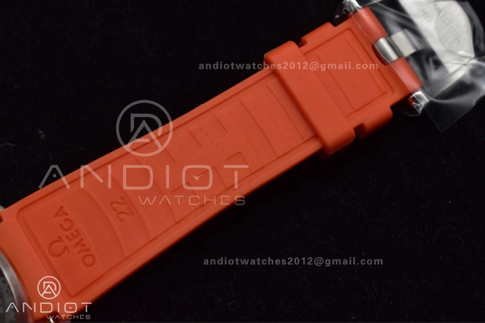 SoftTouch Seamaster 6000M Ultra Deep SS TF 1:1 Best Edition Gray Dial Orange Ceramic Bezel on Black Rubber Strap A 1075