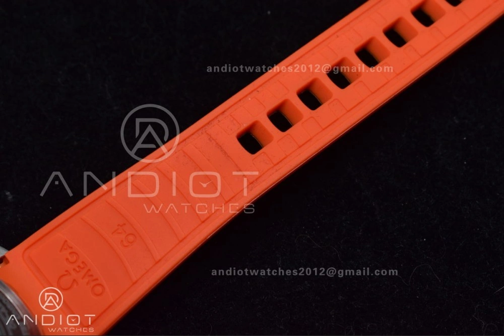 SoftTouch Seamaster 6000M Ultra Deep SS TF 1:1 Best Edition Gray Dial Orange Ceramic Bezel on Black Rubber Strap A 1075