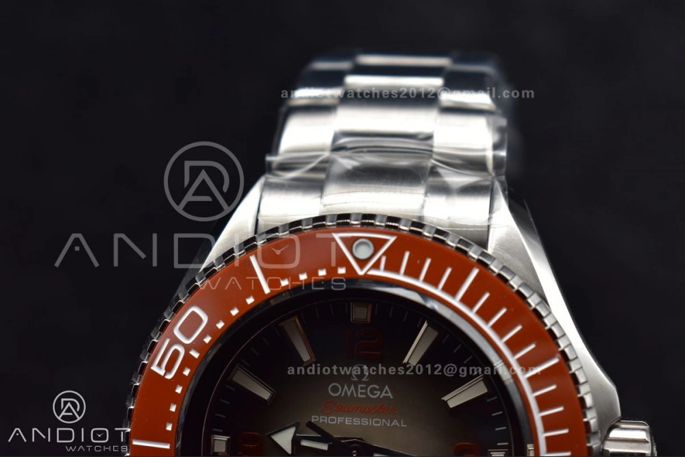 Seamaster 6000M Ultra Deep SS TF 1:1 Best Edition Gray Dial Orange Ceramic Bezel on SS Bracelet A Neat 67