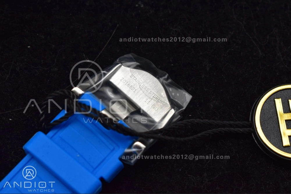 GoodFit Seamaster 6000M Ultra Deep SS TF 1:1 Best Edition White Dial Blue Ceramic Bezel on Black Rubber Strap A 1078