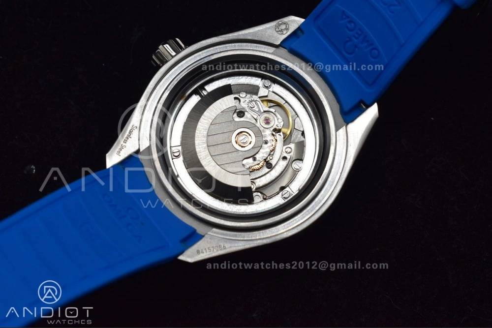 GoodFit Seamaster 6000M Ultra Deep SS TF 1:1 Best Edition White Dial Blue Ceramic Bezel on Black Rubber Strap A 1078