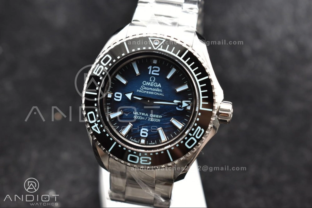 TimelessDesign Seamaster 6000M Ultra Deep SS VSF 1:1 Best Edition Summer Blue Dial on SS Bracelet A8912 Super Clone 77