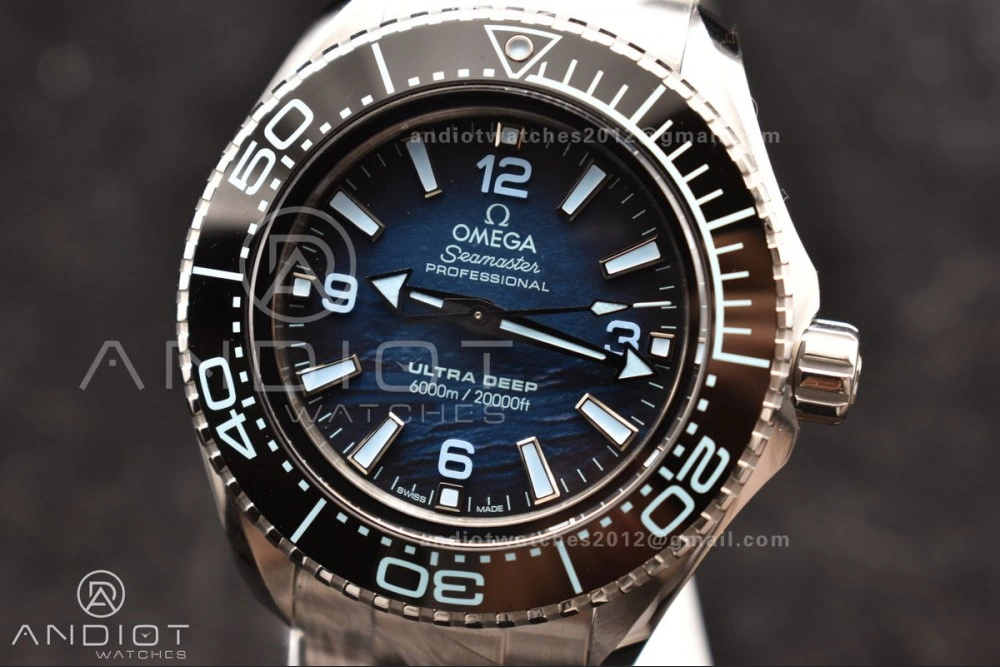 TimelessDesign Seamaster 6000M Ultra Deep SS VSF 1:1 Best Edition Summer Blue Dial on SS Bracelet A8912 Super Clone 77