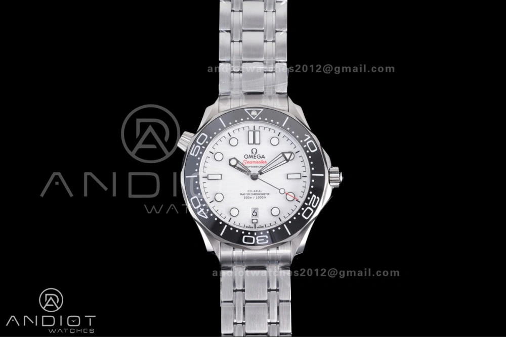 Seamaster Diver 300M Black Ceramic Bezel V4 VSF 1:1 Best Edition White Dial On SS Bracelet Super Clone Asian Contemporary 81