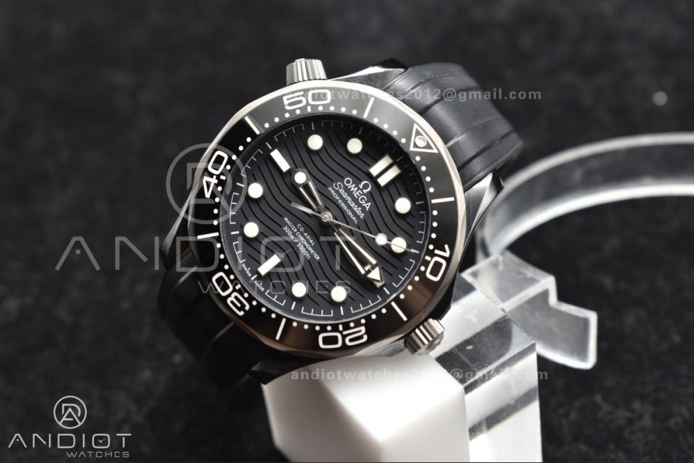 Seamaster Diver 300M PVD VSF Best Edition Black Dial on Black Rubber Strap A EasyMatch 76