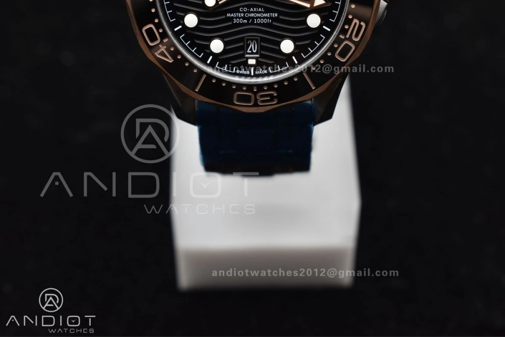 Trendsetting Seamaster Diver 300M SS RG VSF 1:1 Best Edition Black Ceramic Black Dial on SS Bracelet A 85