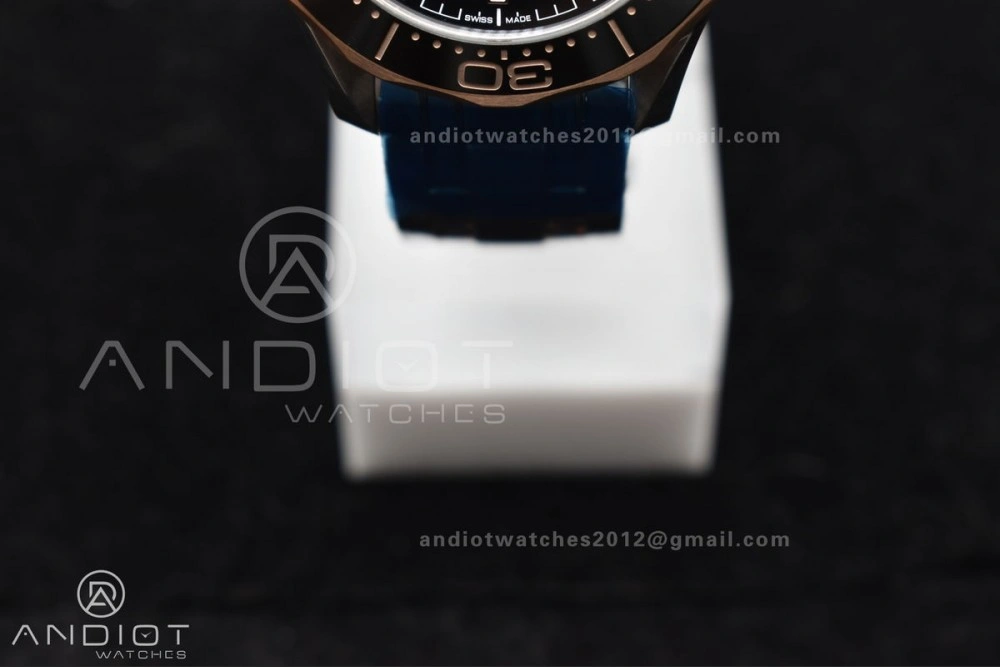 Trendsetting Seamaster Diver 300M SS RG VSF 1:1 Best Edition Black Ceramic Black Dial on SS Bracelet A 85