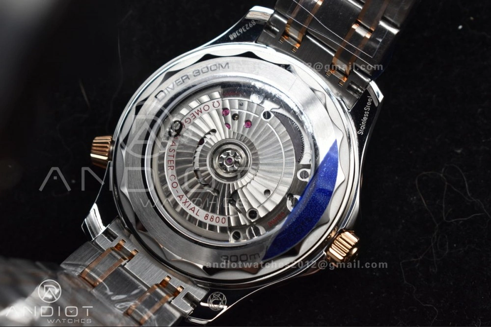 Trendsetting Seamaster Diver 300M SS RG VSF 1:1 Best Edition Black Ceramic Black Dial on SS Bracelet A 85