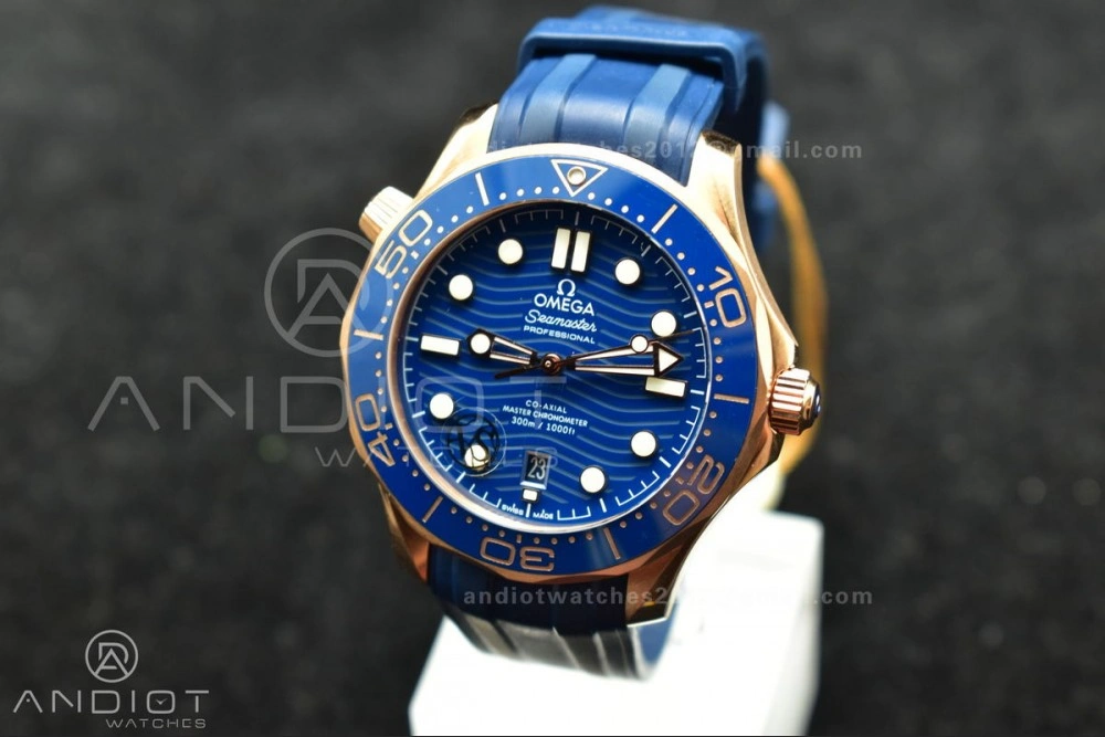 Seamaster Diver 300M SS RG VSF 1:1 Best Edition Blue Ceramic Blue Dial On SS Bracelet A GoAnywhere 1083
