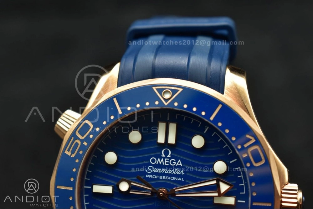 Seamaster Diver 300M SS RG VSF 1:1 Best Edition Blue Ceramic Blue Dial On SS Bracelet A GoAnywhere 1083