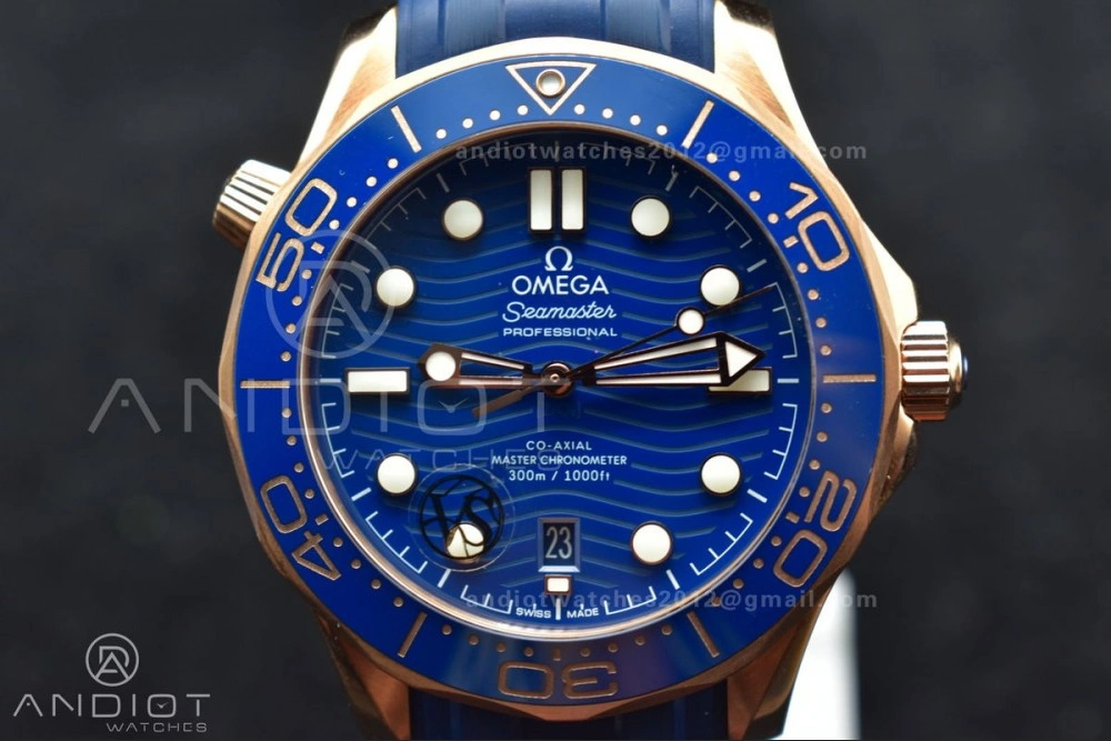 Seamaster Diver 300M SS RG VSF 1:1 Best Edition Blue Ceramic Blue Dial On SS Bracelet A GoAnywhere 1083