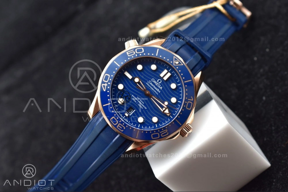 Seamaster Diver 300M SS RG VSF 1:1 Best Edition Blue Ceramic Blue Dial On SS Bracelet A GoAnywhere 1083