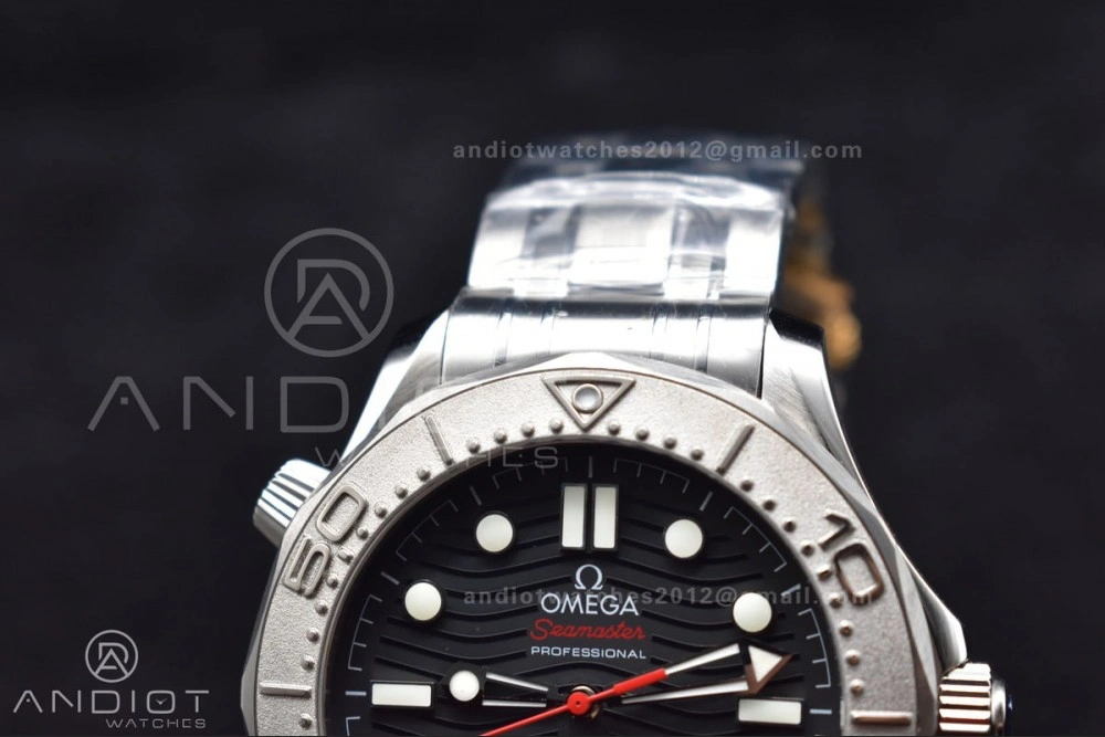 Comfortable Seamaster Diver 300M VSF 1:1 Best Edition Black Ceramic Black Dial On SS Bracelet A 1082