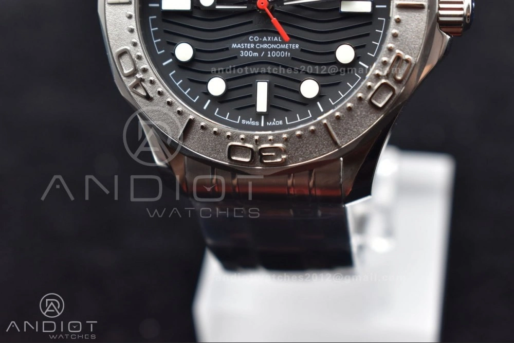 Comfortable Seamaster Diver 300M VSF 1:1 Best Edition Black Ceramic Black Dial On SS Bracelet A 1082