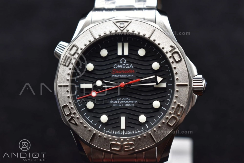 Comfortable Seamaster Diver 300M VSF 1:1 Best Edition Black Ceramic Black Dial On SS Bracelet A 1082