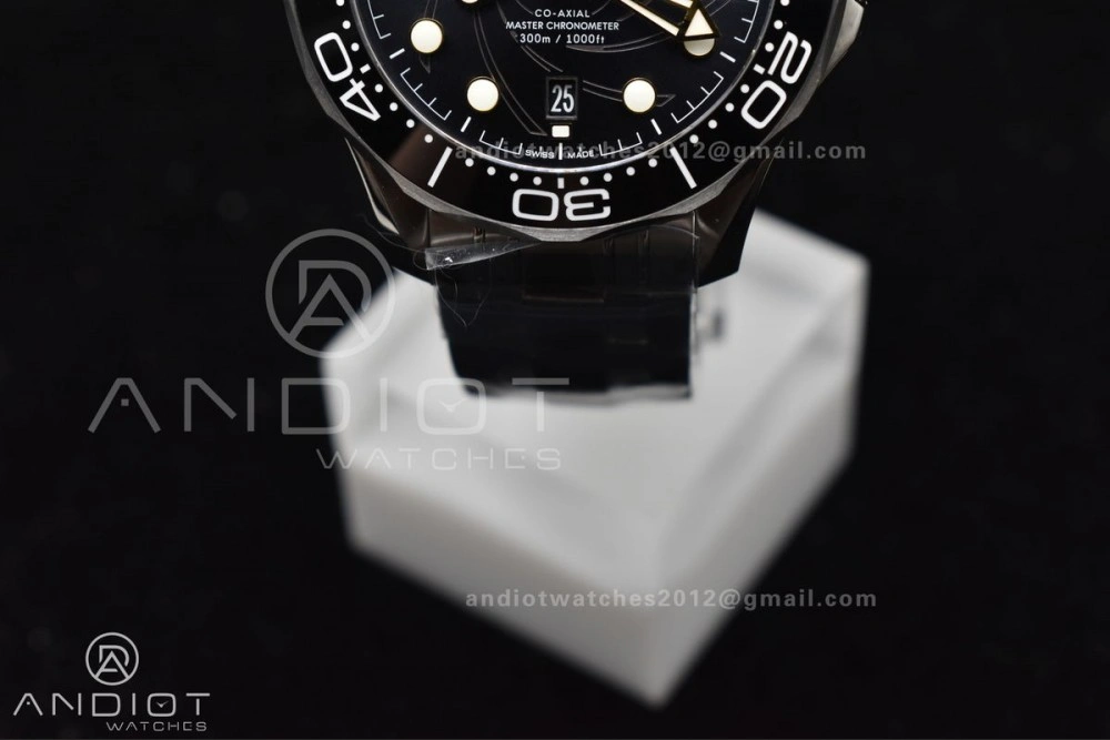 Seamaster Diver 300M VSF 1:1 Best Edition James Bond 007 Black Ceramic Black Dial On SS Bracelet A Sleek 1094