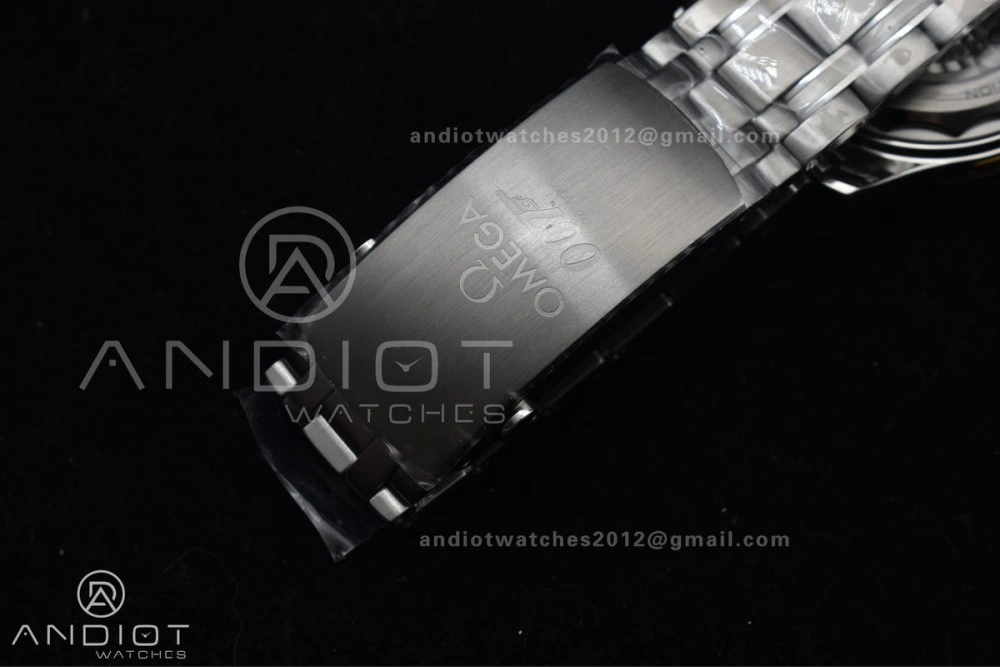Seamaster Diver 300M VSF 1:1 Best Edition James Bond 007 Black Ceramic Black Dial On SS Bracelet A Sleek 1094