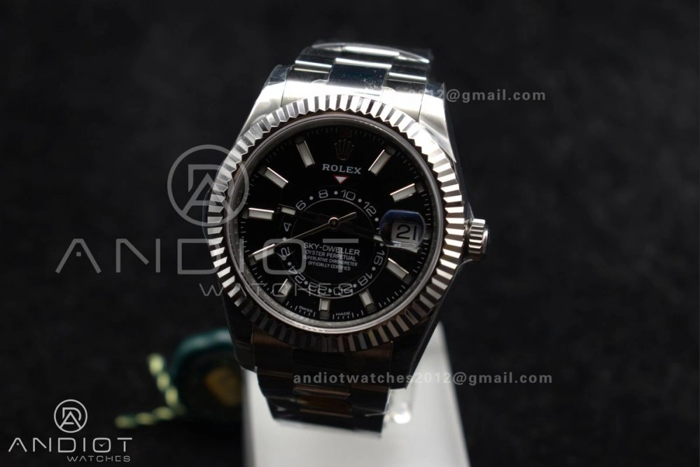 EasyCare Sky-Dweller 326934 904L SS ZF 1:1 Best Edition Black Dial on SS Bracelet A 1087