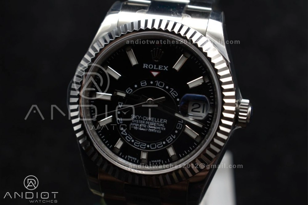 EasyCare Sky-Dweller 326934 904L SS ZF 1:1 Best Edition Black Dial on SS Bracelet A 1087