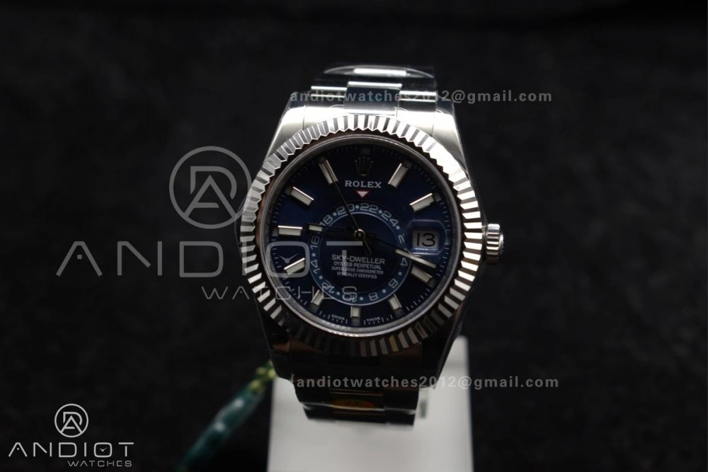Sky-Dweller 326934 904L SS ZF 1:1 Best Edition Blue Dial on SS Bracelet A Bold 1091