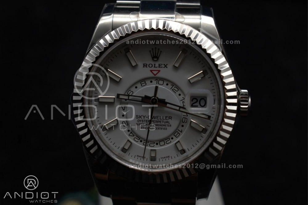 Efficient Sky-Dweller 326934 904L SS ZF 1:1 Best Edition White Dial on SS Bracelet A 1089