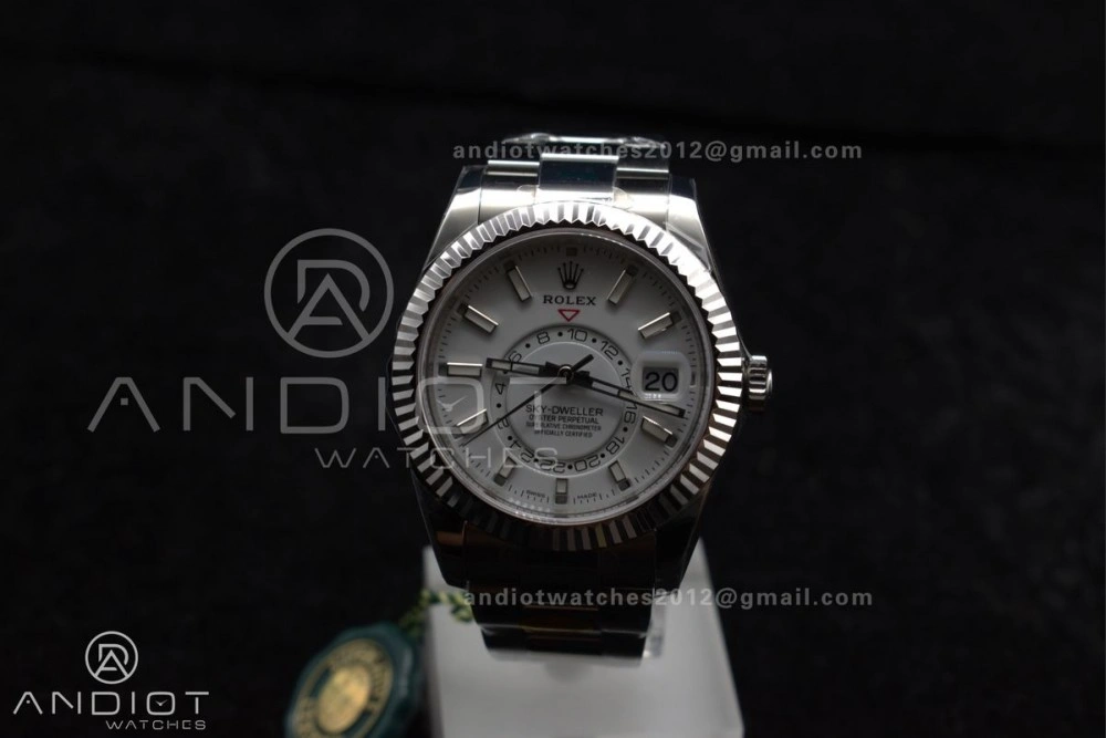 Efficient Sky-Dweller 326934 904L SS ZF 1:1 Best Edition White Dial on SS Bracelet A 1089