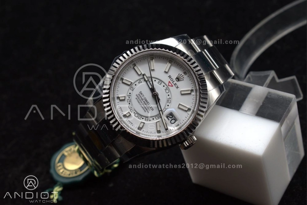 Efficient Sky-Dweller 326934 904L SS ZF 1:1 Best Edition White Dial on SS Bracelet A 1089