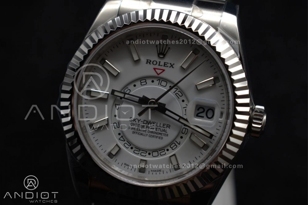 Efficient Sky-Dweller 326934 904L SS ZF 1:1 Best Edition White Dial on SS Bracelet A 1089