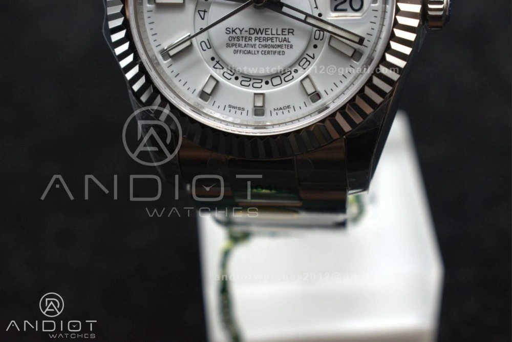 Efficient Sky-Dweller 326934 904L SS ZF 1:1 Best Edition White Dial on SS Bracelet A 1089