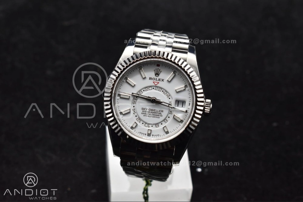 Lightweight Sky-Dweller 326934 904L SS ZF 1:1 Best Edition White Dial on SS Jubilee Bracelet A 1092
