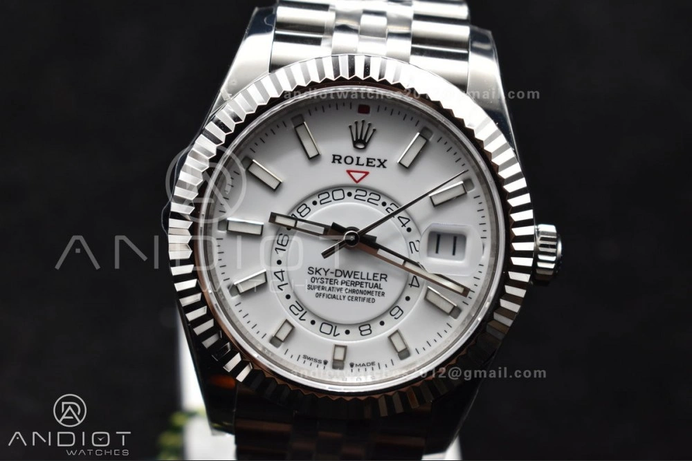 Lightweight Sky-Dweller 326934 904L SS ZF 1:1 Best Edition White Dial on SS Jubilee Bracelet A 1092