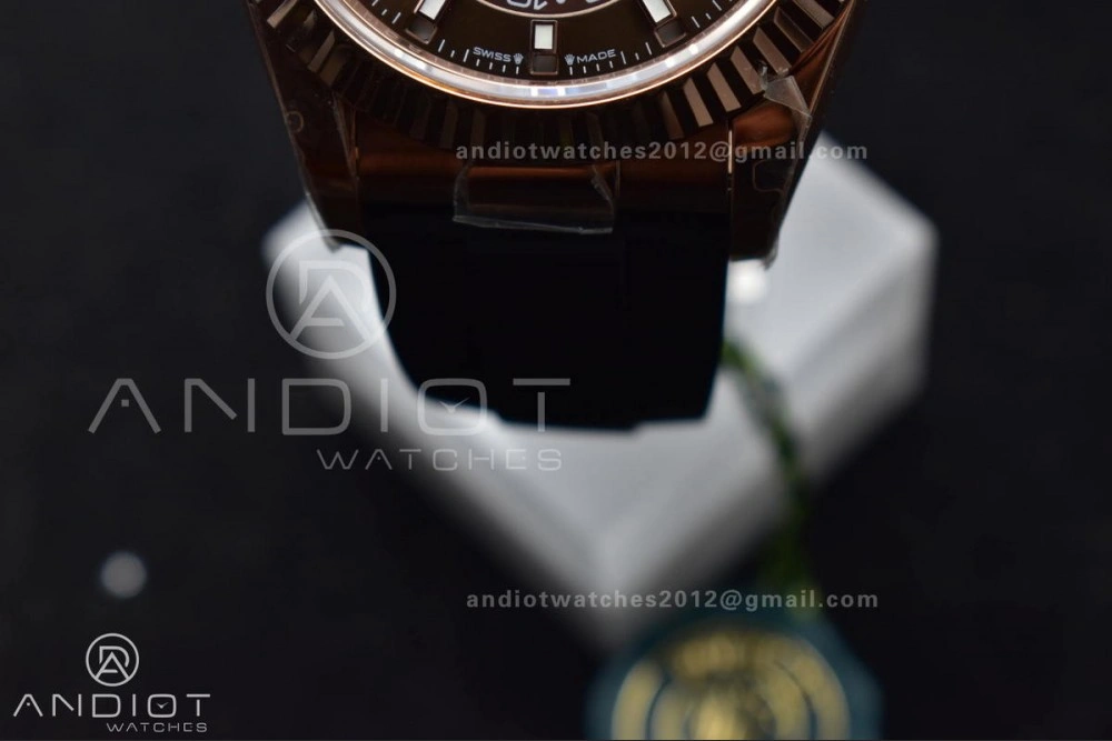 Sky-Dweller 336235 RG ZF 1:1 Best Edition Brown Dial on Oyster-flex Strap A23J (Gain Weight) Refined 1093