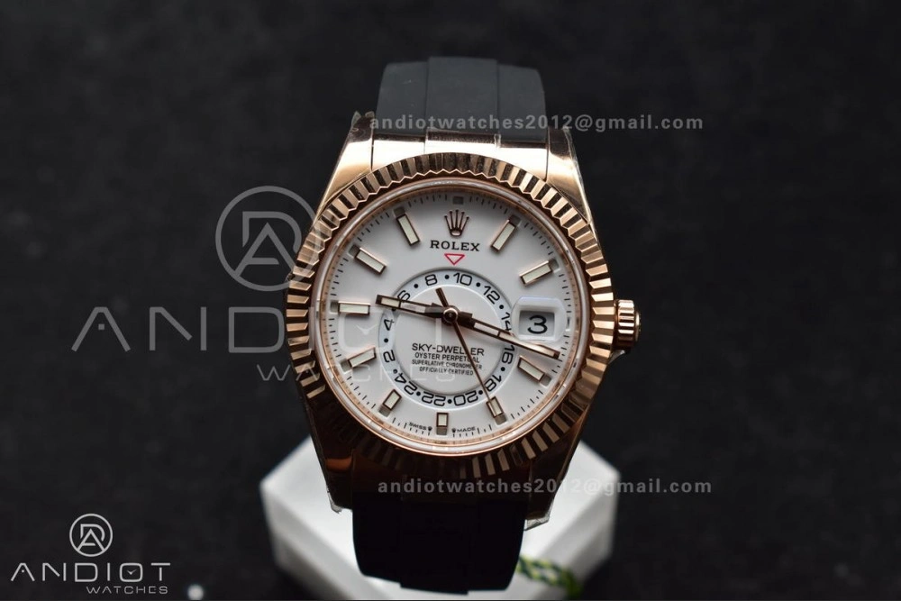 Sky-Dweller 336235 RG ZF 1:1 Best Edition White Dial on Oyster-flex Strap A23J (Gain Weight) Supportive 1101