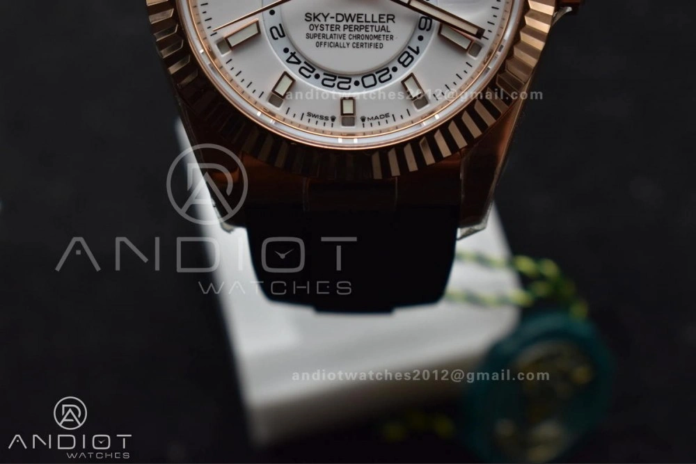 Sky-Dweller 336235 RG ZF 1:1 Best Edition White Dial on Oyster-flex Strap A23J (Gain Weight) Supportive 1101