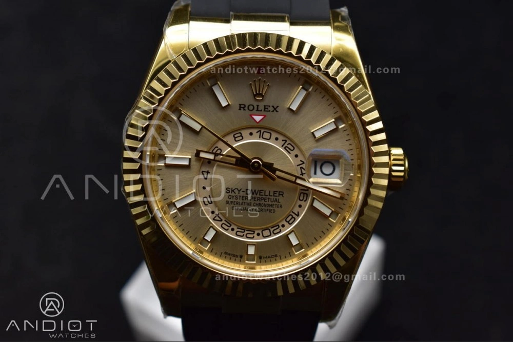 GoAnywhere Sky-Dweller 336238 YG ZF 1:1 Best Edition YG Dial on Oysterflex Strap A23J (Gain Weight) 1099