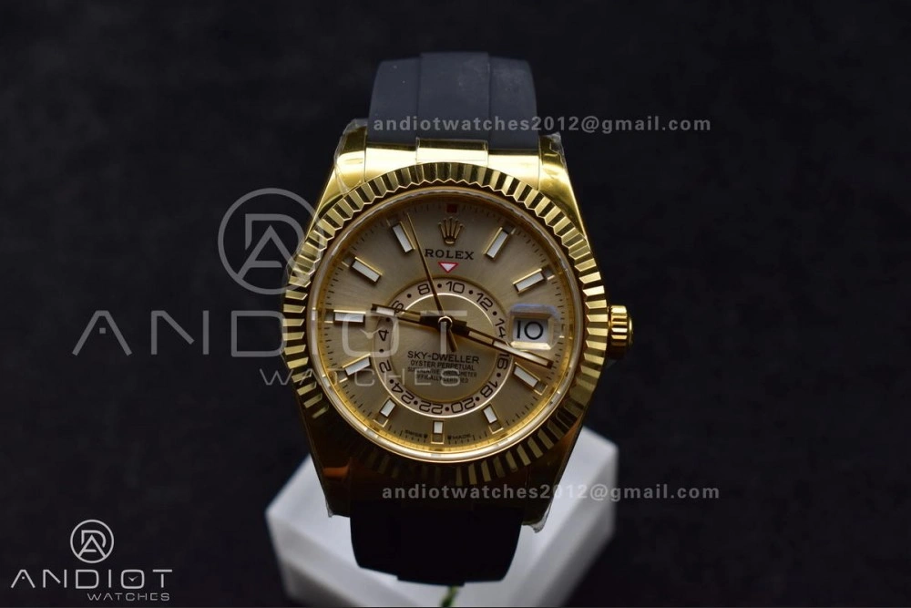 GoAnywhere Sky-Dweller 336238 YG ZF 1:1 Best Edition YG Dial on Oysterflex Strap A23J (Gain Weight) 1099