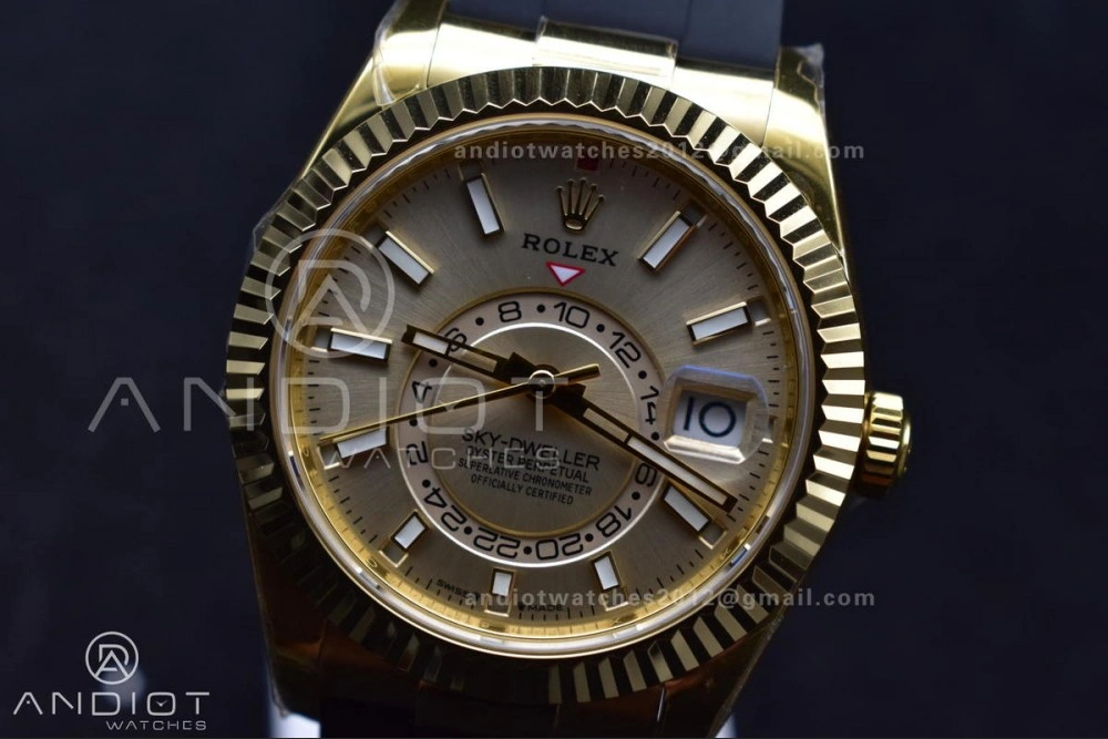 GoAnywhere Sky-Dweller 336238 YG ZF 1:1 Best Edition YG Dial on Oysterflex Strap A23J (Gain Weight) 1099